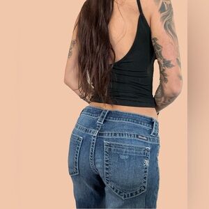 Miss Me Blue Denim Jeans with Patch work